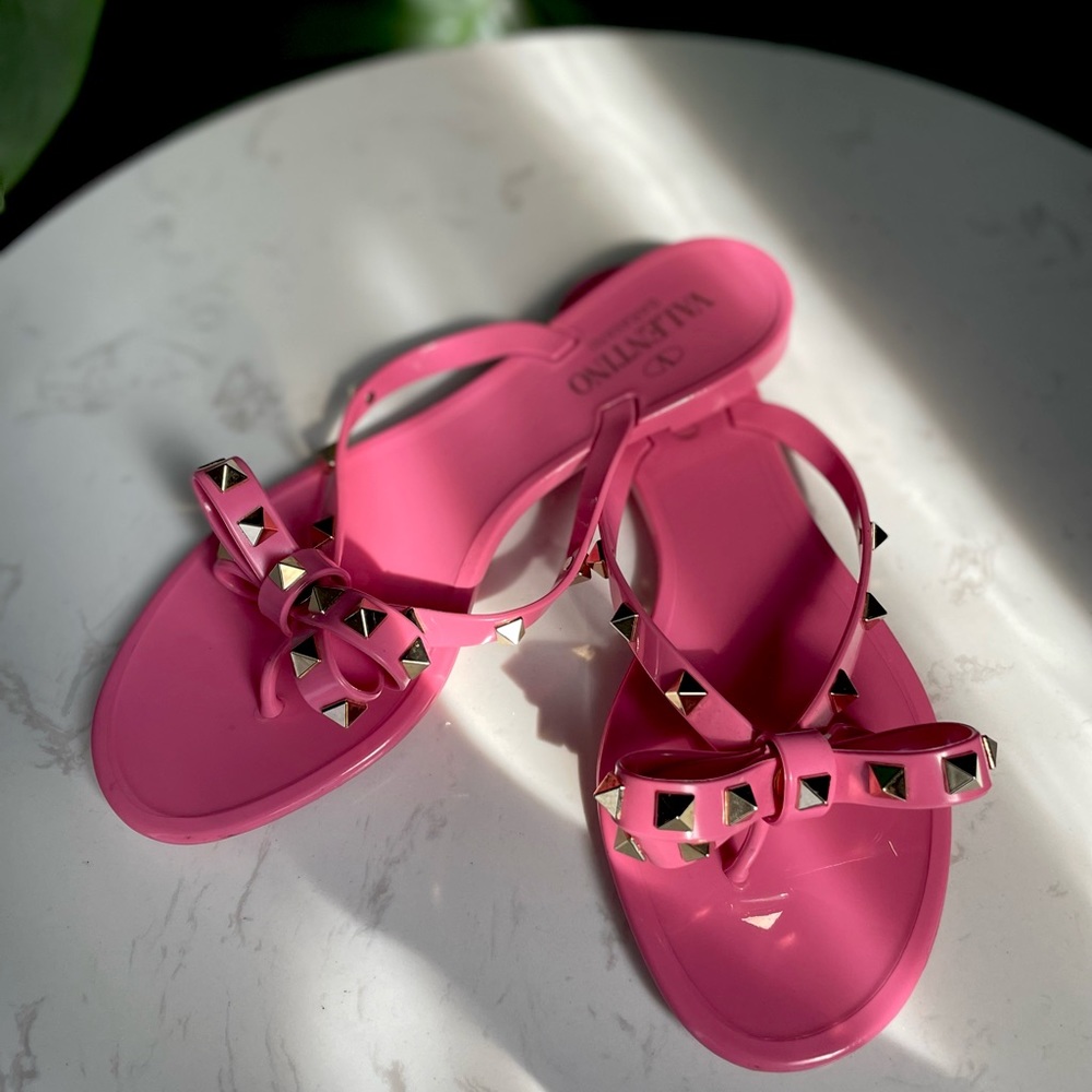Valentino Pink Bow Sandals